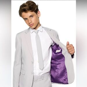 OppoSuits NEW Boys Groovy Grey Suit Size 14 Y New In Box